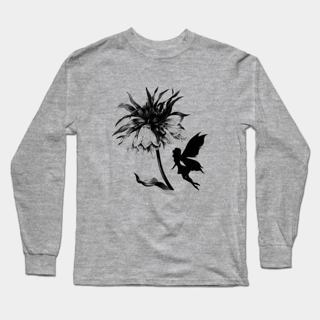 Cottagecore Fairy & Flower Aesthetic Long Sleeve T-Shirt by Maki Graphics